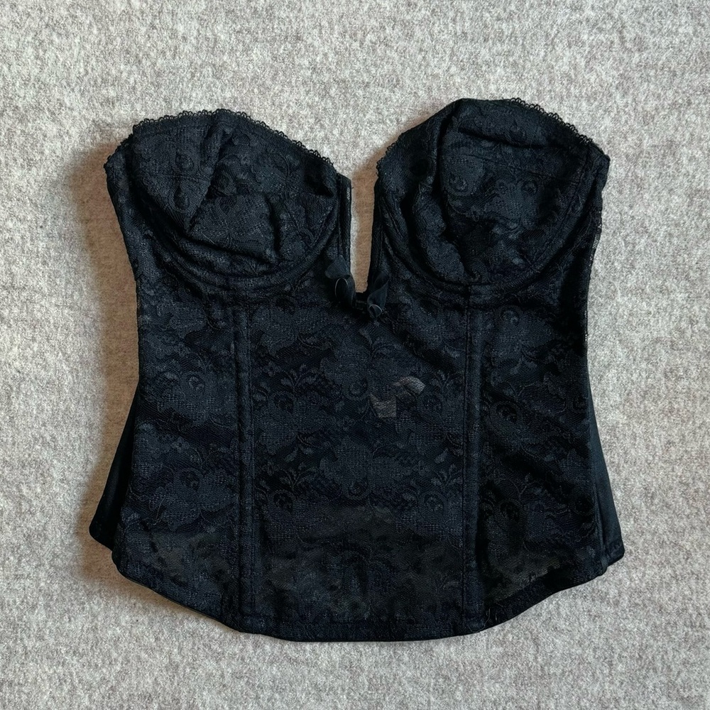 Sophistique black lace corset